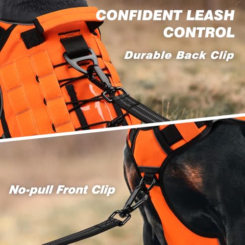 Orange Tactical Dog Harness for Large Dogs,No Pull Dog Harness - view 5