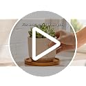 4 Pack Bamboo Plant Pot Saucers, 4.7 Inch Round Bamboo Coaster Plant Drainage Tray Cork Wood Drip Pads Plates for Owl Pots Succulent Pots, Flower Pot - view 7