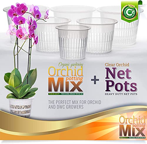 Orchid Potting Mix - Made in USA - Premium Grade Recipe for Proper Root Development - Phalaenopsis, Cattleyas, Dendrobiums, Oncidiums and More! Fir Bark, Charcoal, Coconut Husk, Clay Pebbles - view 6