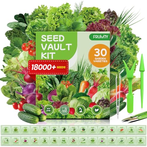30 Heirloom Seeds Variety Pack - 18500+ Seeds for Planting Vegetables, Home Garden Seeds for Hydroponic, Indoor and Outdoor, Unique Gift for Mother, Women, Mom, Friend, Her