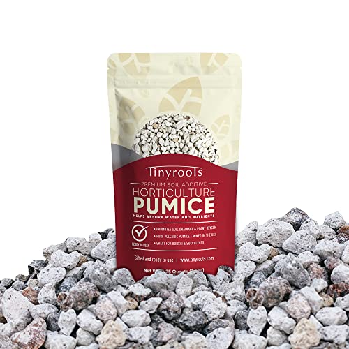Tinyroots Horticultural Pumice for Plants - Soil Additive for Succulents, Cactus, Bonsai & Other Plants - 100% Pure Volcanic Rocks, 1/4 inch Soil Additive, 2.25 Quarts - view 3