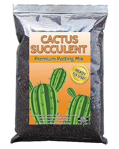 Cactus & Succulent Potting Soil Mix, Fast Draining, Made in USA, 4 Quarts