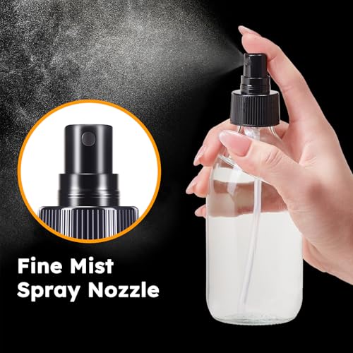 2 Pack Glass Spray Bottles 8.8 oz, 250ml Empty Spray Bottle(Black Nozzle) - view 2