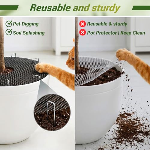 15.7" X 63" Plant Pot Grids-Cuttable Plant Pot Soil Cover Protector - view 4