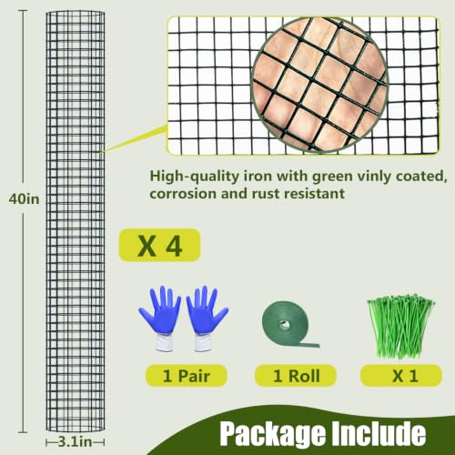 4 Pack Metal Moss Pole, 40" Large Moss Poles for Plants Monstera, Stackable Sphagnum Moss Pole for Plants Work with Sphagnum Moss(4 Pack 40") - view 5