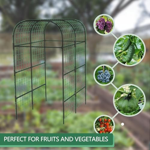 124*180*220 cm Arch Iron PE Plant Trellis with Plastic Connectors - view 3