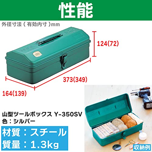 Y-350-GN Mountain Tool Box, 14.8 x 6.4 x 4.8 inches (373 x 164 x 124 cm), Green - view 3