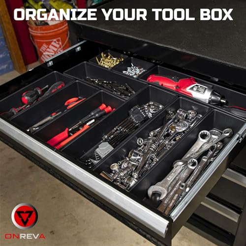 Tool Box Organizer Tray Divider Set, Extra Large Toolbox Trays, Tool Box Organizers and Storage Kit, Rolling Tool Chest Drawer Bins, Hardware Screwdrivers Pliers Organization, 12pcs - view 5