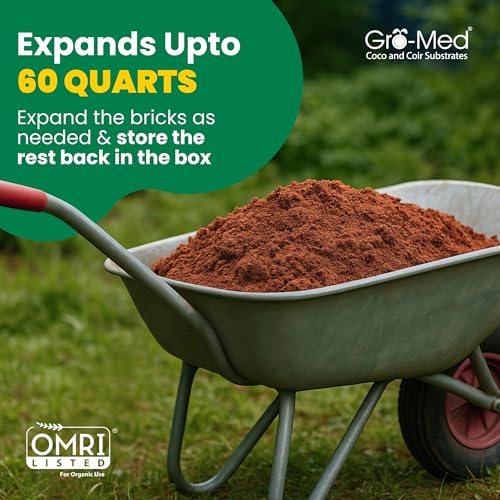 Organic Coco Coir Bricks (6 Pack) - Enriched Coco Coir for Plants - view 4