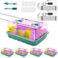 192 Cell Seed Starter Tray with Grow Light, Seed Starter Kit with Adjustable Humidity Dome, Seed Starting Trays Plant Starter Kit for Seeds Growing Starting, Indoor Gardening, Greenhouse