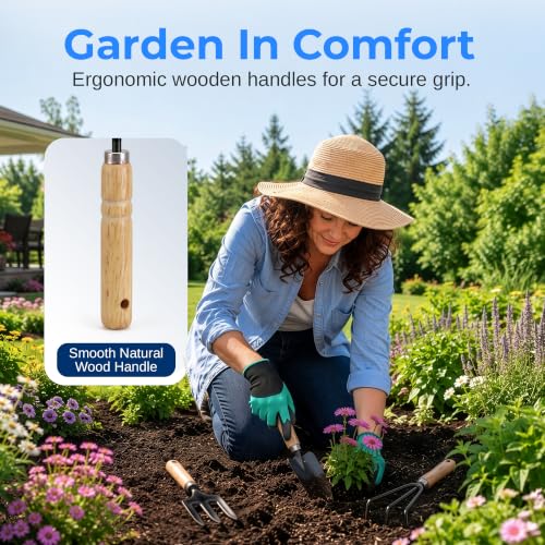8-Piece Garden Tool Set with Carry Bag, Heavy Duty Tools, 2.2 lbs - view 5