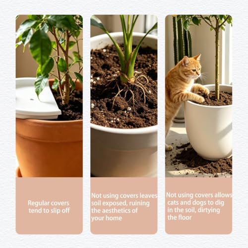 Dig-Free Soil Cover Planter Shield for Home Balcony Kitchen Living Room Off - view 4