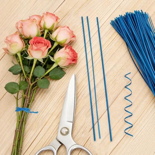 200 PCS Twist Ties for Plants, 7.8 Inch Garden Twist Ties Reusable Blue Cable Tie with Rugged Metal Innercores for Bread Cake Pop Candy Bags Cable Organization Christmas Tree Gardening Decor - view 7
