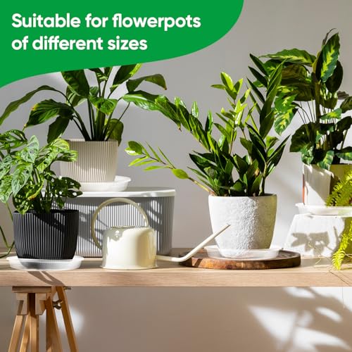 20 Pack Plant Saucer Tray, 6/8 /10/12 inch Heavy Duty Flower Pot Trays, Plastic Plant Saucer for Indoor & Outdoor Plants, Plant Trays to Catch Water, 5 Pieces of Each Size - view 6