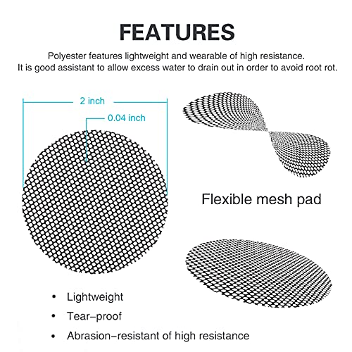 Plant Mesh Drainage Screens - 100PCS 2-Inch Reusable Grid Mats, Keep Soil in Pots for Succulents, Bonsai, Indoor Plants & Repotting - view 4