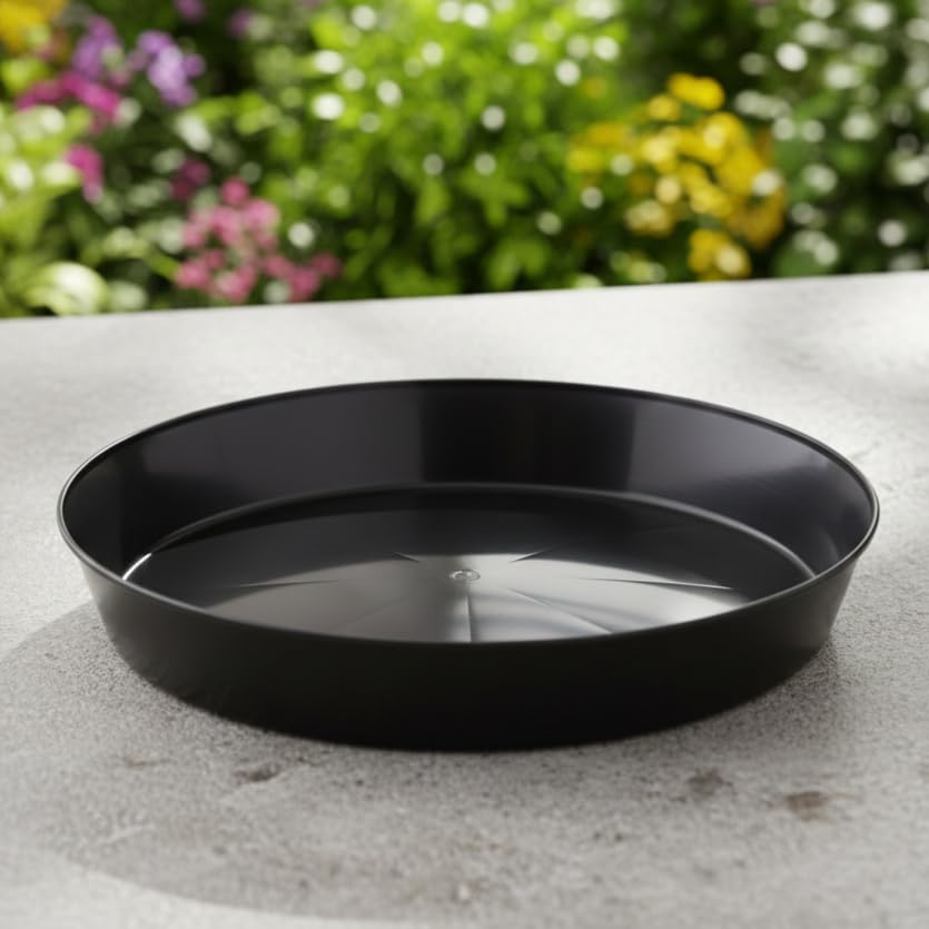 Saucers, 16 Inch, Black, Case of 5 Plant Saucer - view 4