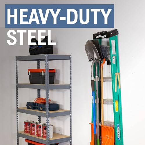 Heavy Duty Ladder Hooks for Garage Wall, Holds 2 Ladders - view 4
