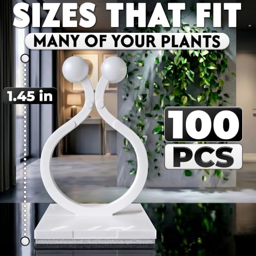 100 Pcs Plant Clips for Climbing Plants, Vines, Pothos and Ivy (White) - view 2