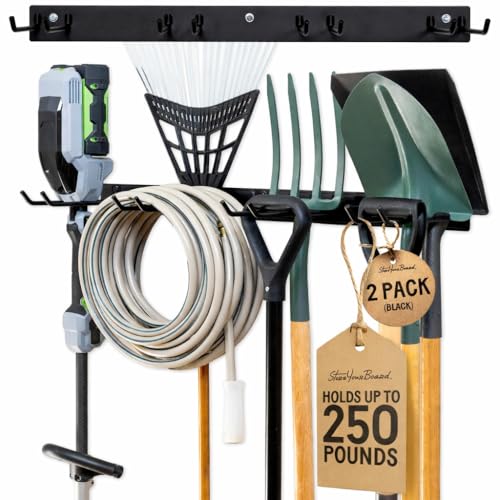Garage Tool Organizer, 72 in, Holds 500 lb, 2 Pack