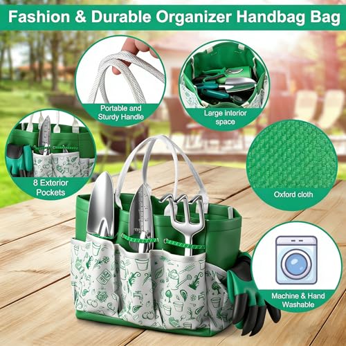 Gardening Tool Set Gifts for Women, Heavy Duty Garden Tools with Handbag - view 2