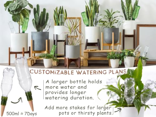 Plant Self Watering Stakes Automatic Terracotta Bottle Adapter Devices - view 5