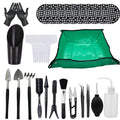 35PCS Mini Succulent Tools Set, 19.7" Thickened Repotting Mat & Plant Tag, Garden Hand Transplanting Miniature Planting Indoor Fairy Care, Potting, Cactus, Houseplant Bonsai Tool Kit