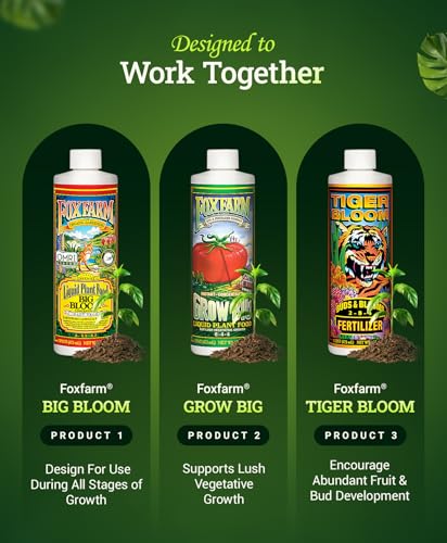 Soil Liquid Trio Pack - Big Bloom, Grow Big, Tiger Bloom Fertilizers Supports Vigorous Plant Growth, Bud Development & Abundant Fruit - Complete Liquid Plant Food Set - 3 Pint Bottles - view 5