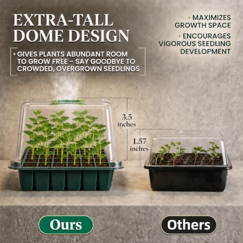 2-Pack 60-Cell Seed Starter Tray with Grow Light, 1-24H Timer - view 6