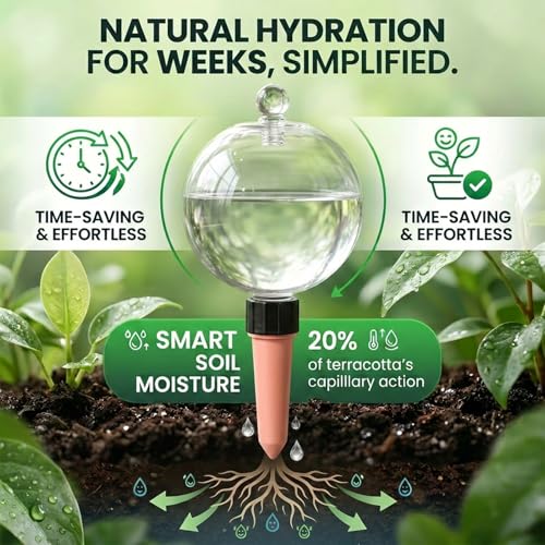 6 Pack 26 oz Extra Large Plant Self Watering Globes to 3 Weeks Watering - view 7