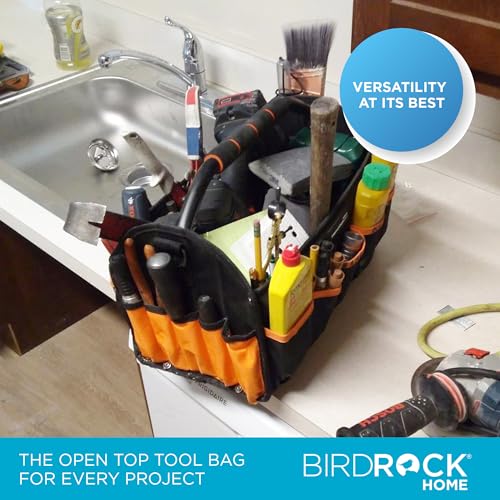 Open Top Electricians Tool Bag - Custom Electrician Organizer, Tool Carrier - 16 Pocket Utility Tool Box - Portable Shoulder Tote for Tech, Plumbers, Painters, Construction - 17 Inch - view 4