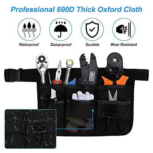 Gardening Tool Waist Bag Belt, Adjustable Garden Canvas Waist Bag with 7 Pockets of Different Sizes and Depth for Holding Gardening Tools and Home Decoration Tools - view 4