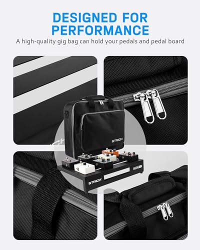 Guitar Pedal Board Aluminum Alloy 1.82lb Super Light Small Effect Pedalboard 15'' x 11.8'' with Carry Bag, STANDARD 15 (Angled) - view 5