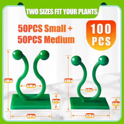100Pcs Wall Plant Climbing Fixer Clips for Wall Vines Traction Fixing,Green - view 4