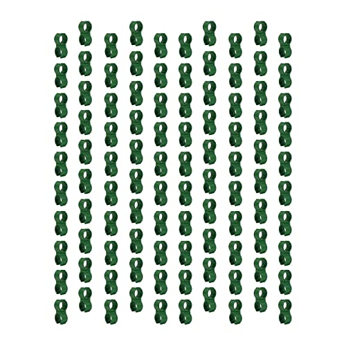 100X Plant Trellis Cane Connector, Climbing Rattan Stent Accessories Plant Connector Stake Clip for Garden Orchard Tomato Cage 11mm (7/16 inch)