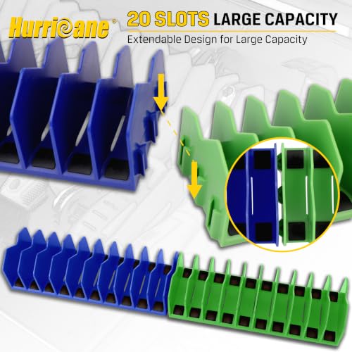 Pliers Organizer Rack with Non-Slip Rubber Base, Extendable Design, Blue and Green, 2 Pack - view 3