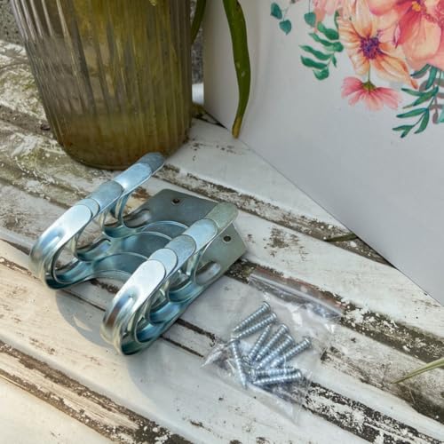 10 Pcs Iron Gardening Hook Double Hooks Hose Rack with Screws - view 7