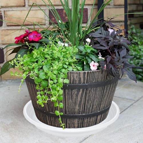 2 Pack of 16 inch Plant Saucer, Large Plant Tray, Heavy Sturdy Plant Drainage Tray for Indoors, Bird Bath Bowls, Sturdy Plastic Pot Tray for Planter (White) - view 6