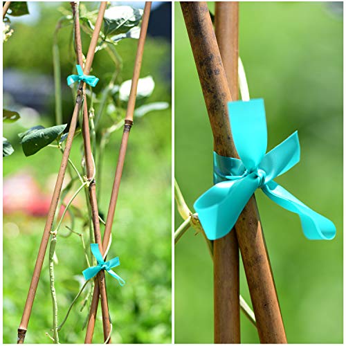 2 Pcs 150 Feet x 1/2" Wide Stretch Tie Tape Green Plant Garden Tie, Garden Vinyl Stake for Branches, Climbing Planters, Flowers - view 4