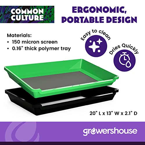 Trim Tray Kit with Trimming Tray 13" x 20", 150 Micron Pollen Screen, Bottom Harvest Bin, Scissors, Herb Plant Flower Dry Sifter Accessories and Supplies Set - view 2