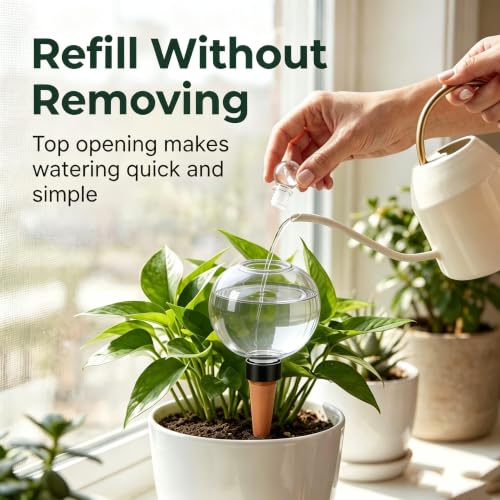 2-Pack 19oz XL Self-Watering Globes, Terracotta Plant Waterer Spikes - view 2