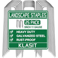 Garden Stakes 5Inch-25Pack,Heavy Duty Galvanized Landscape Staples