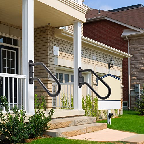 Heavy Duty Wall Mount Handrails for Indoor Outdoor 1-2 Steps - view 6
