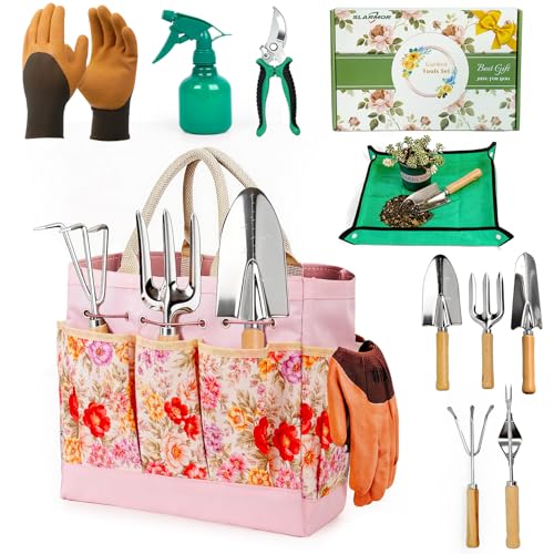 Garden Tool Set, 10 PCS Gardening Tools/Kit for Women,Gardener Gift