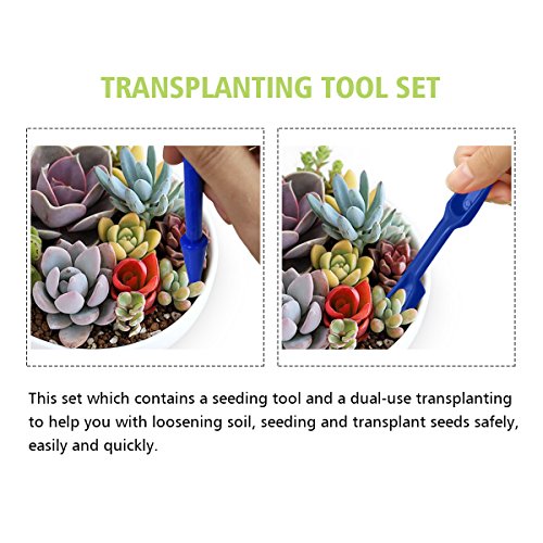 14 Pieces Succulent Plants Tools, Mini Garden Hand Tools Miniature Fairy Garden Tools Kit Bonsai Tools Planting Set with Scissors, Mini Rake, Shovel, Transplanting Tool Watering Can etc - view 3