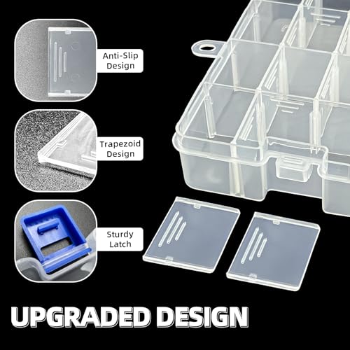 Plastic Organizer Storage Box, Adjustable Divider 34 Grids, 1 Pack - view 4