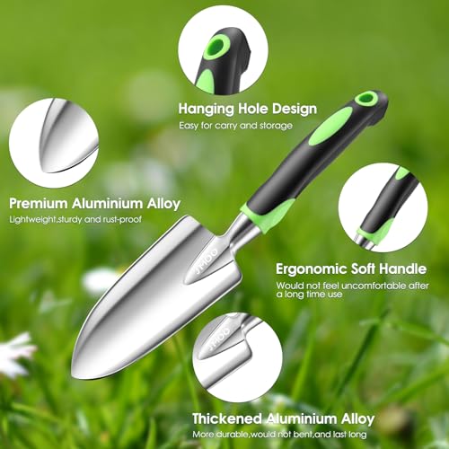 Garden Tool Set, 3 Pack Aluminium Alloy Garden Tools with Ergonomic Non-Slip Rubber Handle, Durable Heavy Duty Gardening Tool for Women and Men - view 3