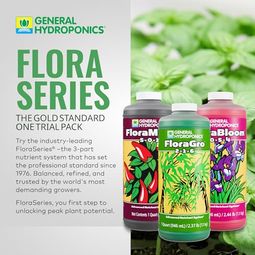 FloraSeries Hydroponic Nutrient Fertilizer System Trial Pack with FloraMicro, FloraBloom and FloraGro, 1 qt. - view 2