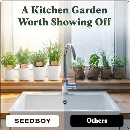 Indoor Herb Garden Starter Kit with 10 USDA Organic Seeds and Pots - view 6
