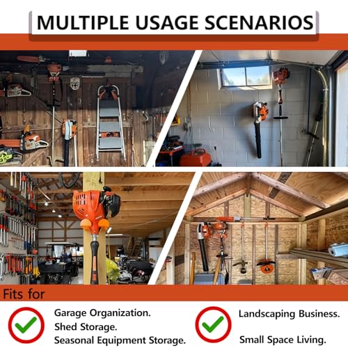 Garage Organizer Trimmer Rack, Organizer Wall Hanger, 1 Pack, Orange - view 7