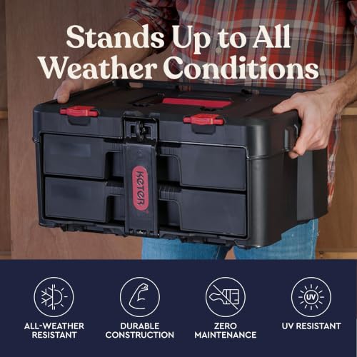 Stack-n-Roll Two Drawer Tool Box for Small Parts and Power Tool Accessories, Fits Modular Tool Storage System - view 3